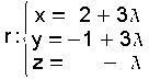 ecuación da recta r