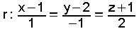 ecuación da recta r